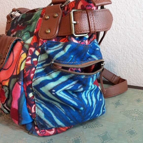 Desigual Christian Lacroix Bohemian Say Something Nice Rose Crossbody Handbag - Picture 5 of 16